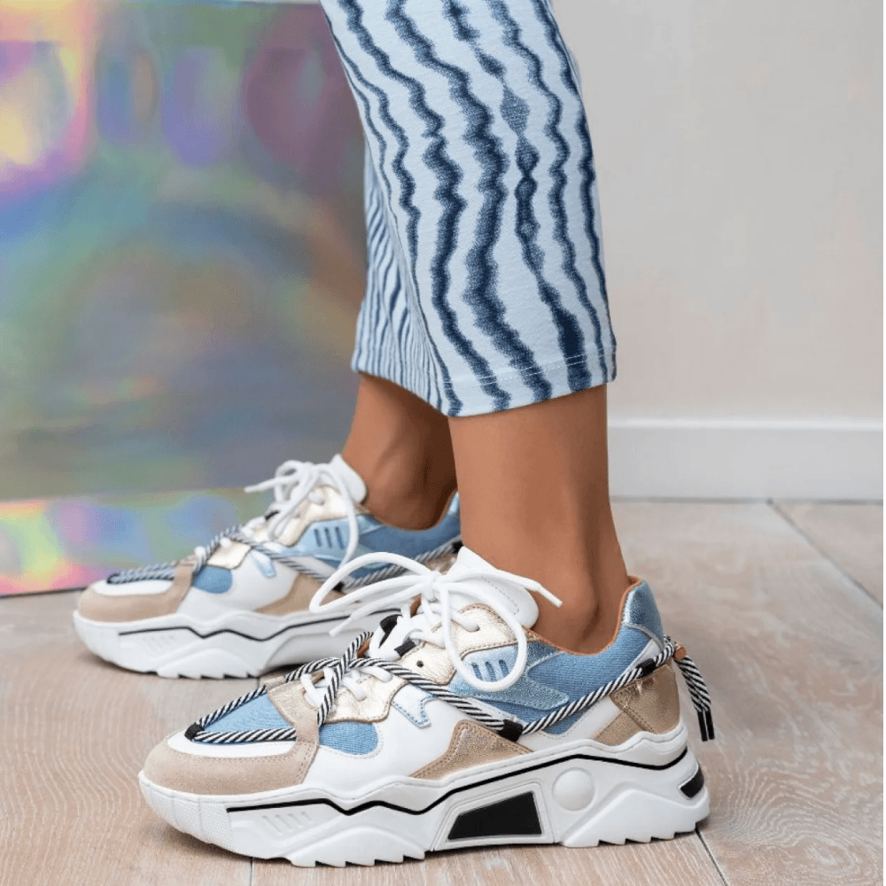 Dwars veterschoenen Jupiter J5554c-43 Licht Blauw - Donelli