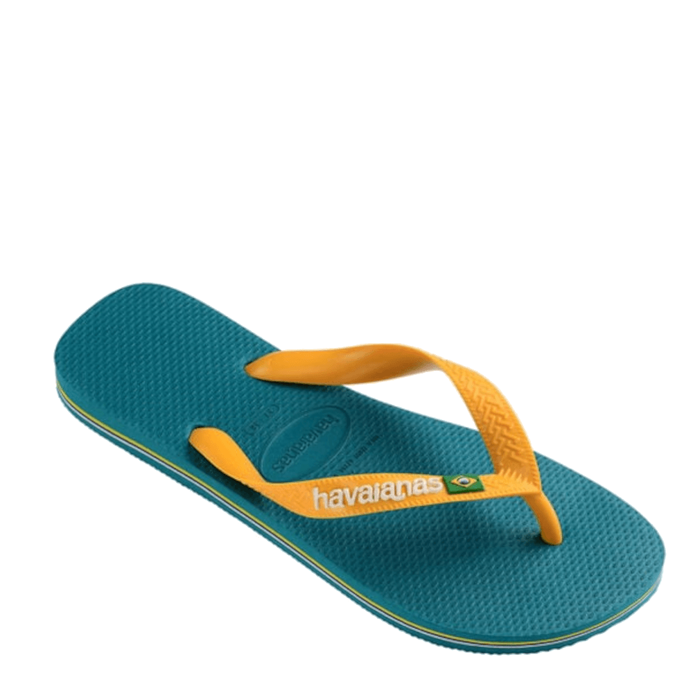 Havaianas Brasil logo Slippers Groen - Donelli