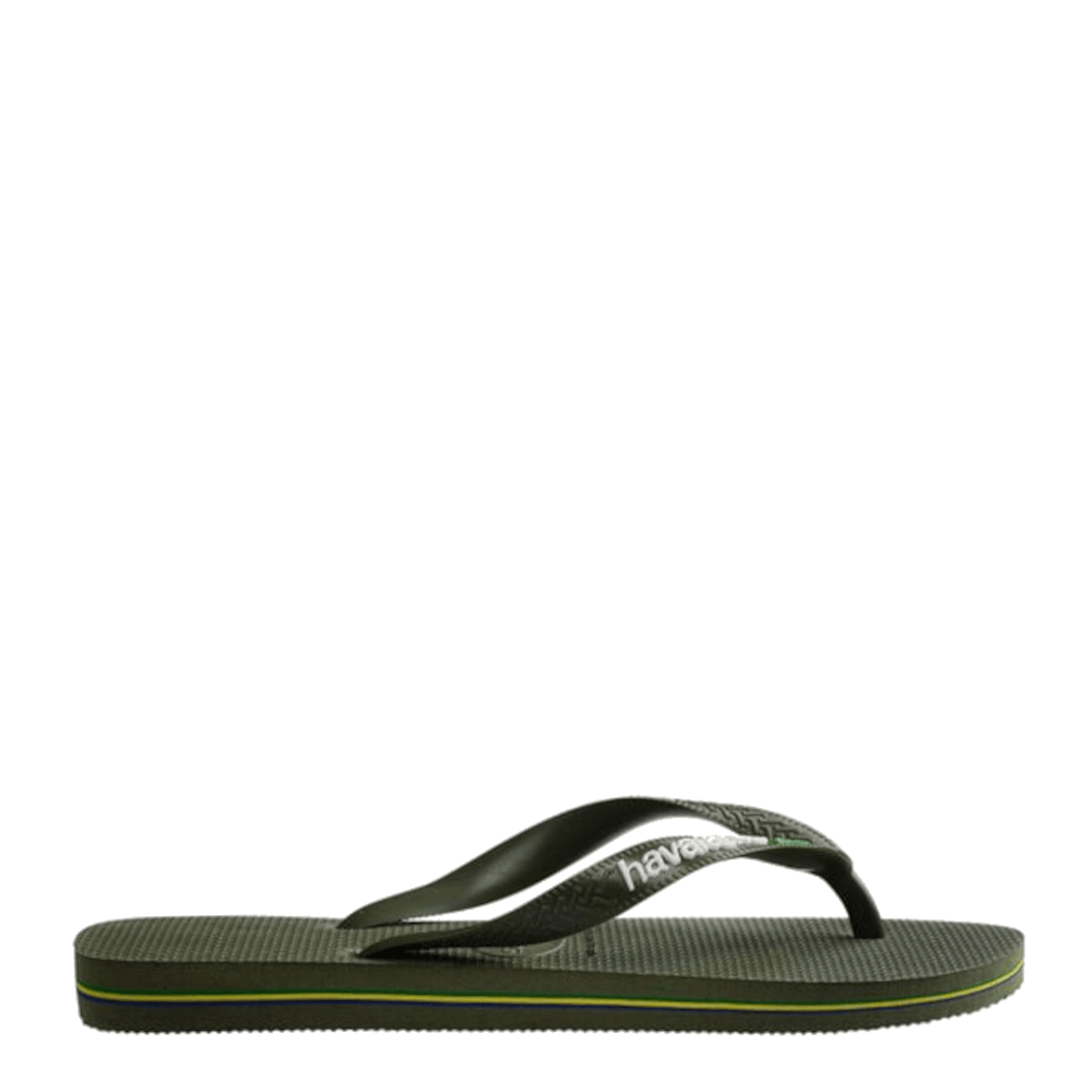 Havaianas Brasil logo Slippers Groen - Donelli