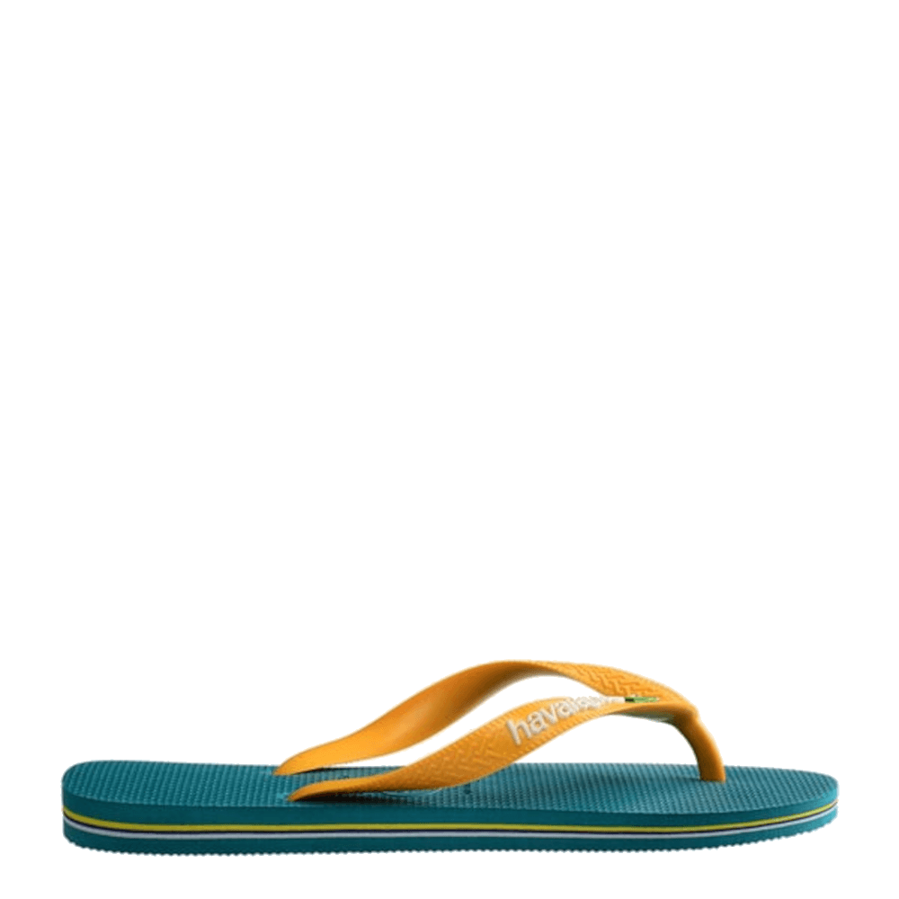 Havaianas Brasil logo Slippers Groen - Donelli