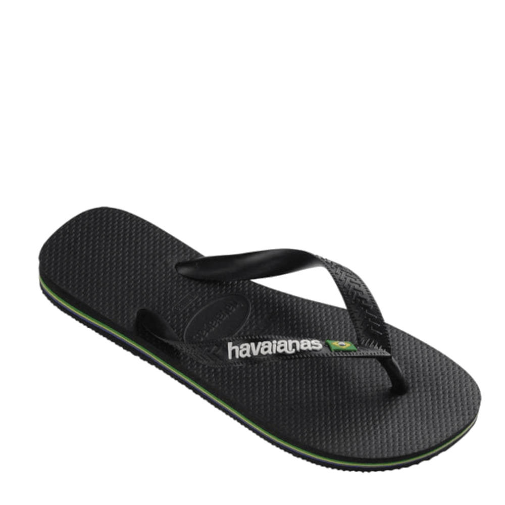 Havaianas Brasil logo Slippers Zwart - Donelli