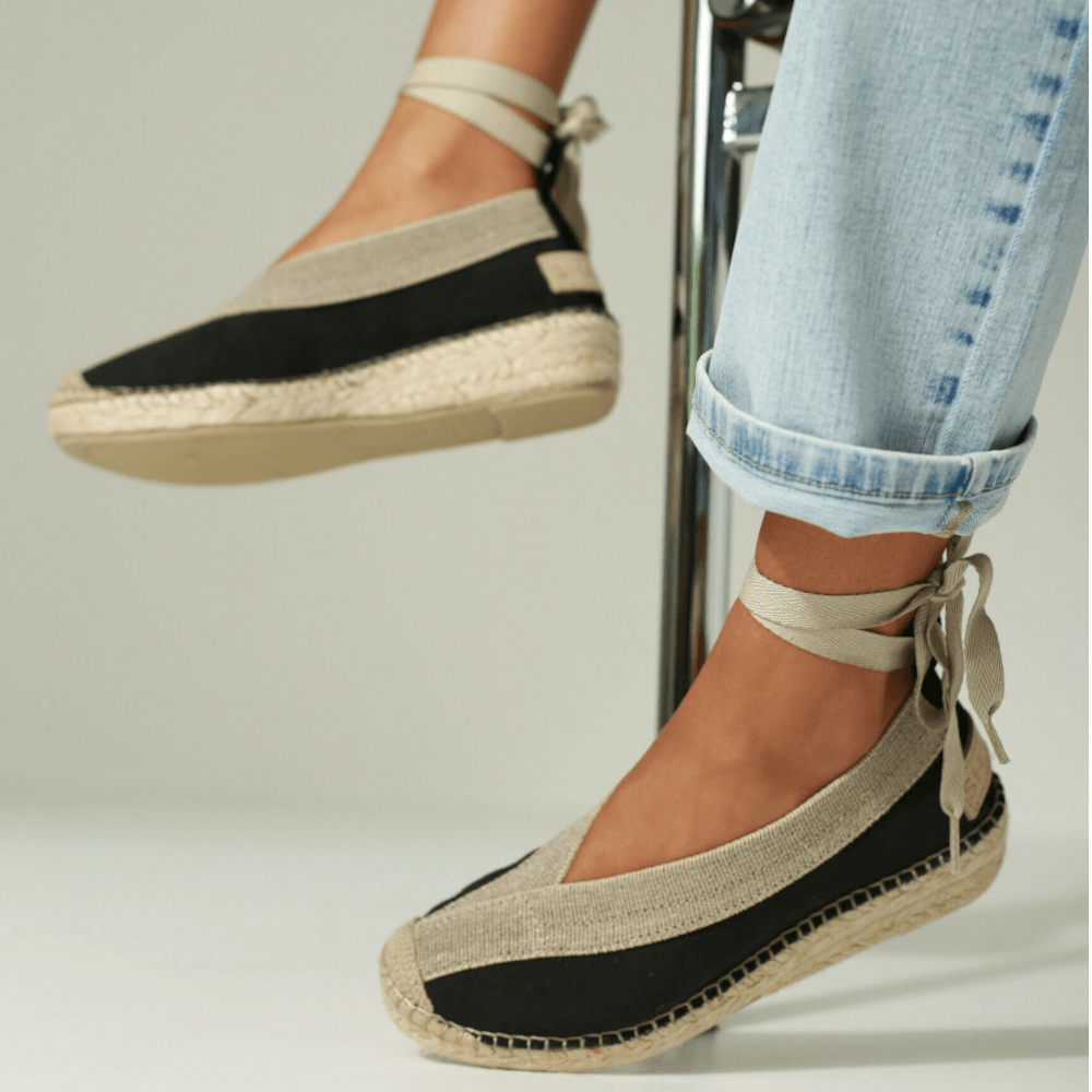 Shabbies Espadrilles SH001500241W Zwart - Donelli