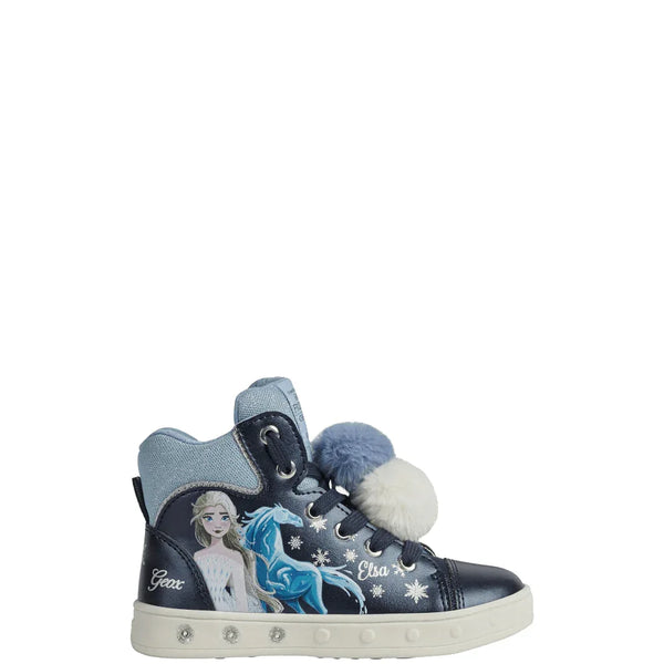 Geox Kinder Veterschoenen J168WC Blauw Geox Kinder Veterschoenen J168WC Blauw
