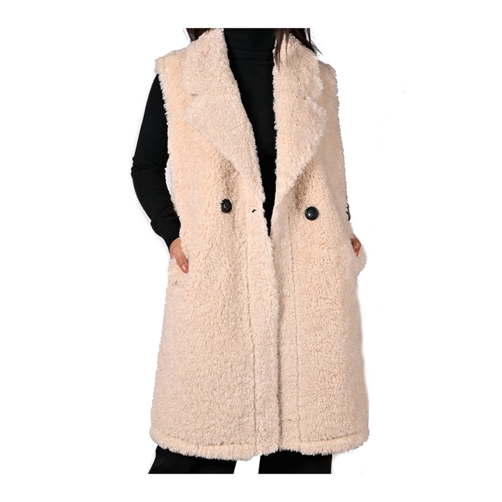 Giuliano Jas Teddy Gilet 62253 Beige