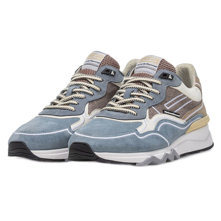 Floris van Bommel Veterschoenen SFM-10198-42-02 Licht Blauw